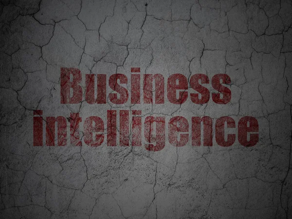 Conceito de negócio: Business Intelligence on grunge wall background — Fotografia de Stock