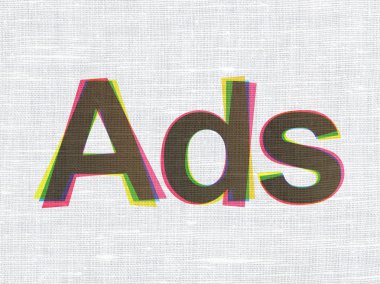 pazarlama kavramı: kumaş üzerine reklam arka plan doku