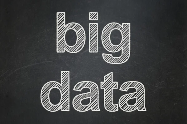 Conceito de informação: Big Data on chalkboard background — Fotografia de Stock