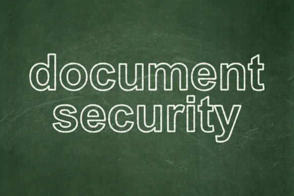 Concepto de protección: Seguridad de documentos en el fondo de pizarra — Foto de Stock