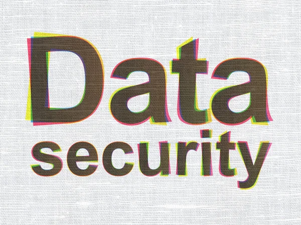 Protection concept: Data Security on fabric texture background — Stock Photo, Image