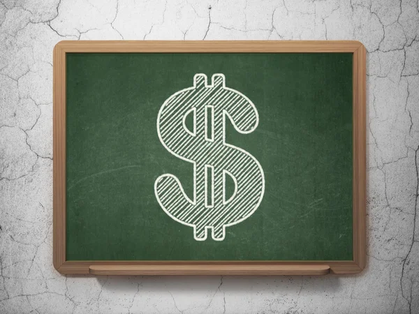 Currency concept: Dollar on chalkboard background — Stock Photo, Image