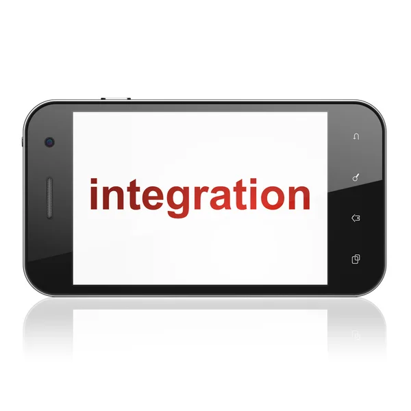 Business concept: Integrazione su smartphone — Foto Stock