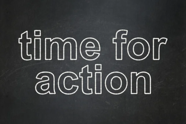 Time concept: Time for Action on chalkboard background — Stock Photo, Image