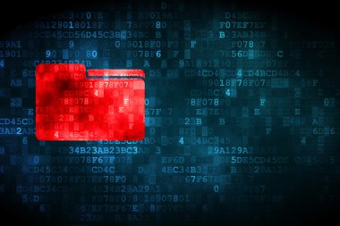 Ekonomi kavramı: dijital arka plan üzerinde klasör