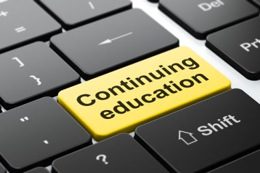 Education concept: Continuing Education on computer keyboard background