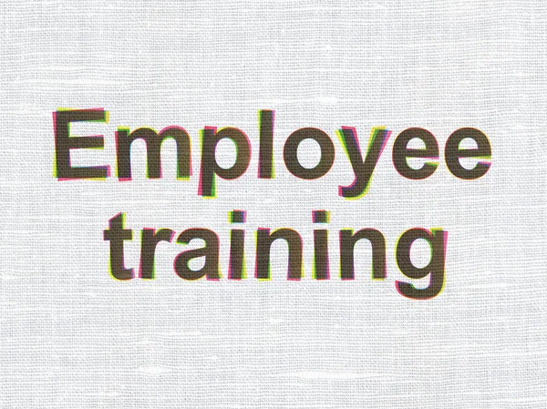 Education concept: Employee Training on fabric texture background