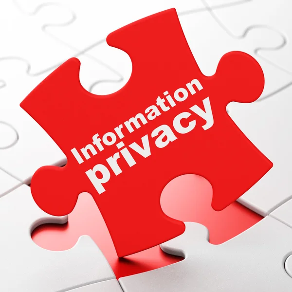 Concetto di sicurezza: informazioni Privacy su sfondo puzzle — Foto Stock