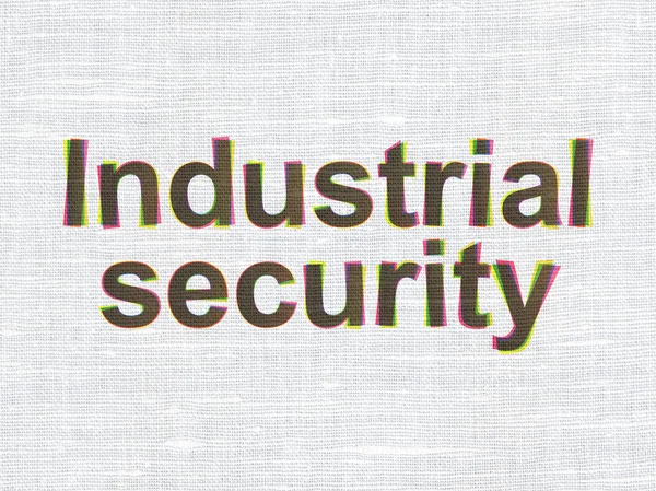 Safety concept: Industrial Security on fabric texture background — Stock Photo, Image