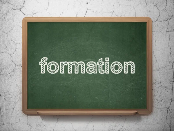 Education concept: Formation on chalkboard background — Stock Photo, Image