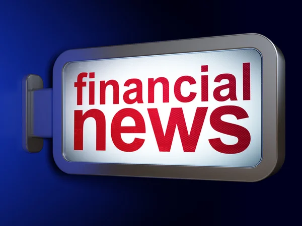 News concept: Financial News on billboard background — Stock Photo, Image