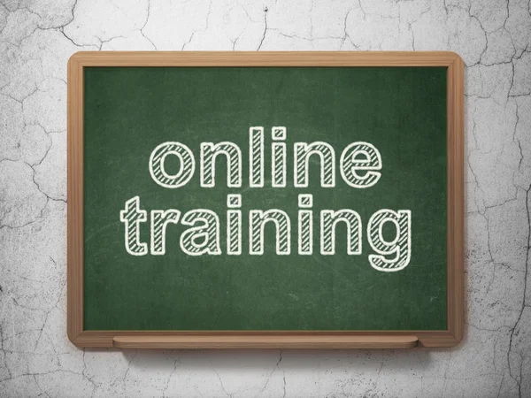 Onderwijs concept: online training op schoolbord achtergrond — Stockfoto