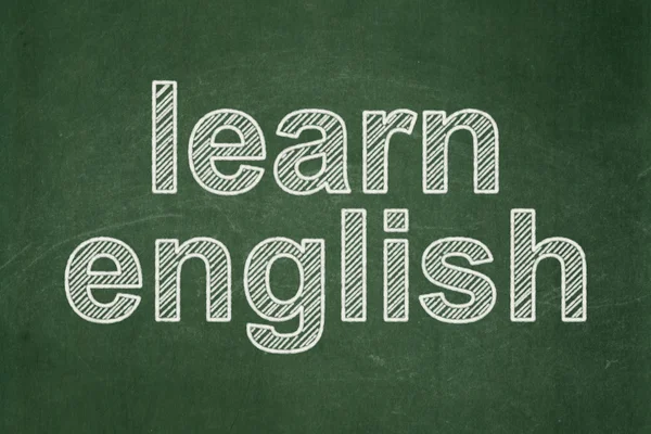 Concepto educativo: Aprende inglés en pizarra —  Fotos de Stock