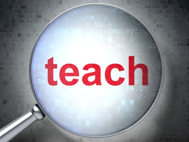 onderwijs concept: leren met optisch glas