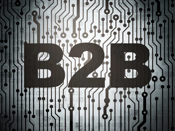 Concept de financement : circuit imprimé avec B2b — Photo