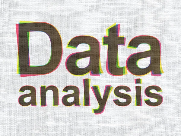 Information koncept: dataanalys på tyg textur bakgrund — Stockfoto