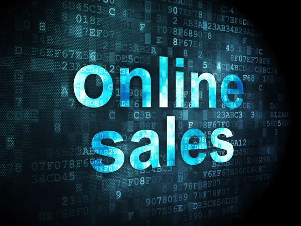 Pazarlama kavramı: dijital arka plan üzerinde Online satış — Stok fotoğraf