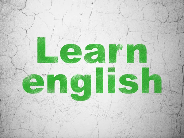 Onderwijs concept: Engels leren op muur achtergrond — Stockfoto