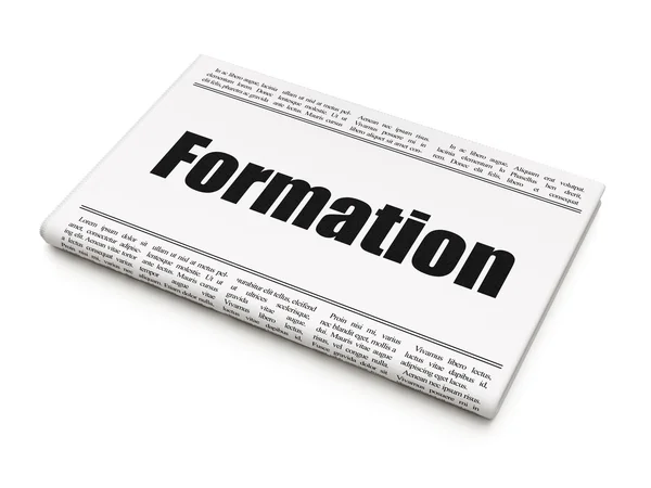 Education news concept: newspaper headline Formation — Stock Photo, Image