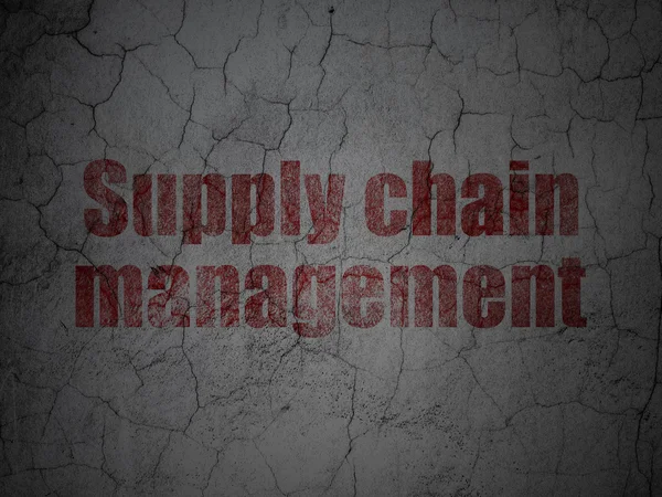 Concetto di marketing: Supply Chain Management su sfondo grunge wall — Foto Stock