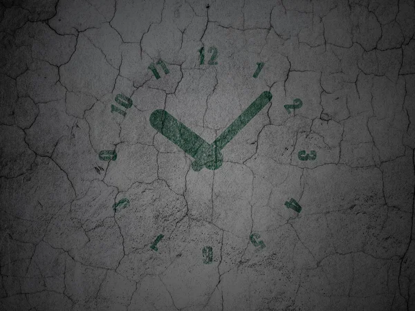 Zaman kavramı: grunge duvar arka plan üzerinde saat — Stok fotoğraf