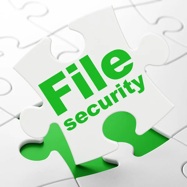 Conceito de segurança: File Security no fundo do quebra-cabeça — Fotografia de Stock