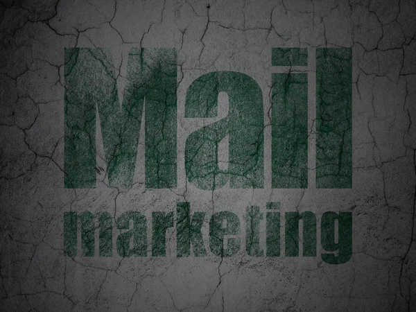 Concetto di marketing: Mail Marketing su sfondo grunge wall — Foto Stock