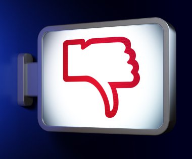 Sosyal ağ kavramı: aksine billboard arka plan üzerinde