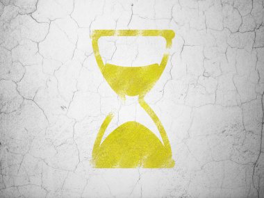 zaman çizelgesi kavramı: duvar zemin üzerine kum saati