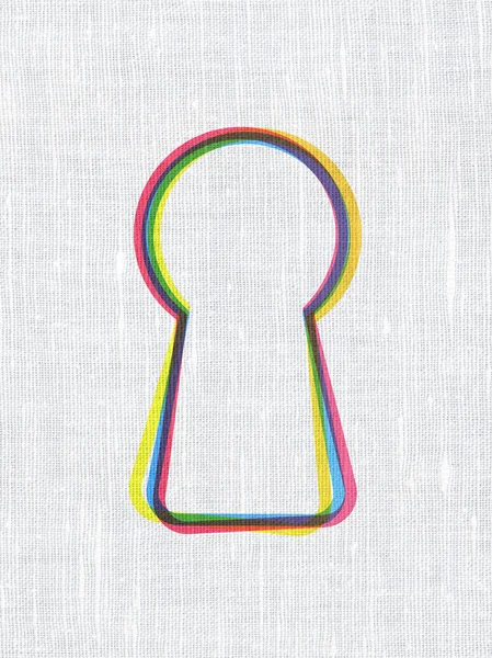 Privatsphäre-Konzept: Schlüsselloch auf Textur-Hintergrund — Stockfoto