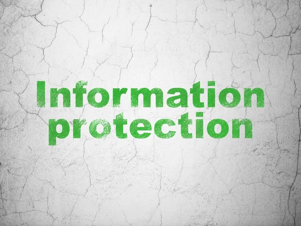 Safety concept: Information Protection on wall background — Stock Photo, Image
