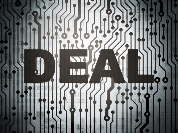 Finance concept: circuit board with Deal — Stock Photo, Image