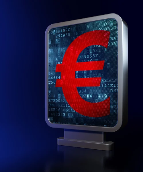 Para birimi kavramı: billboard arka plan üzerinde Euro — Stok fotoğraf