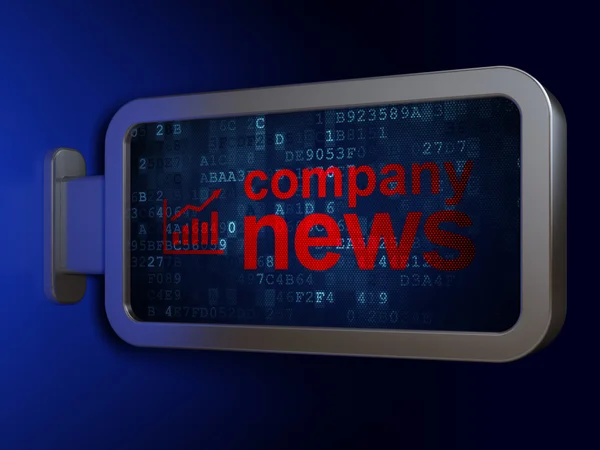 News concept: Company News and Growth Graph on billboard background — Stock Photo, Image