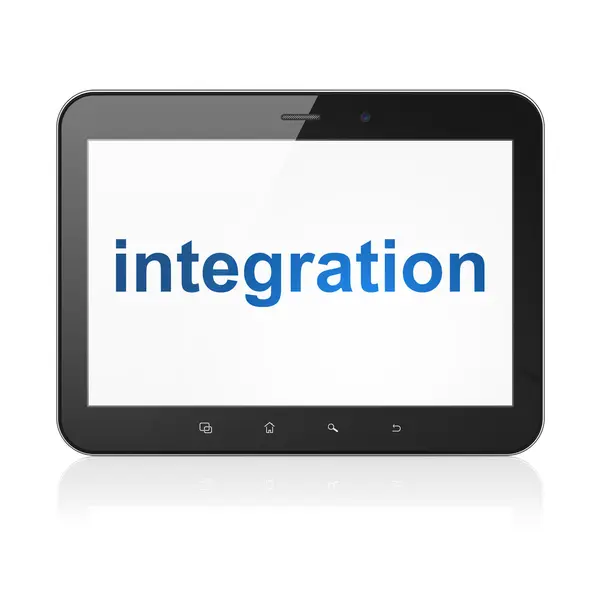 Concetto di finanza: integrazione su computer tablet pc — Foto Stock