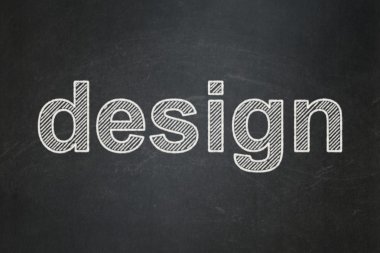 pazarlama kavramı: Kara tahta zemin üzerine tasarım