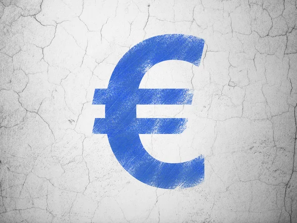 Währungskonzept: Euro an der Wand — Stockfoto