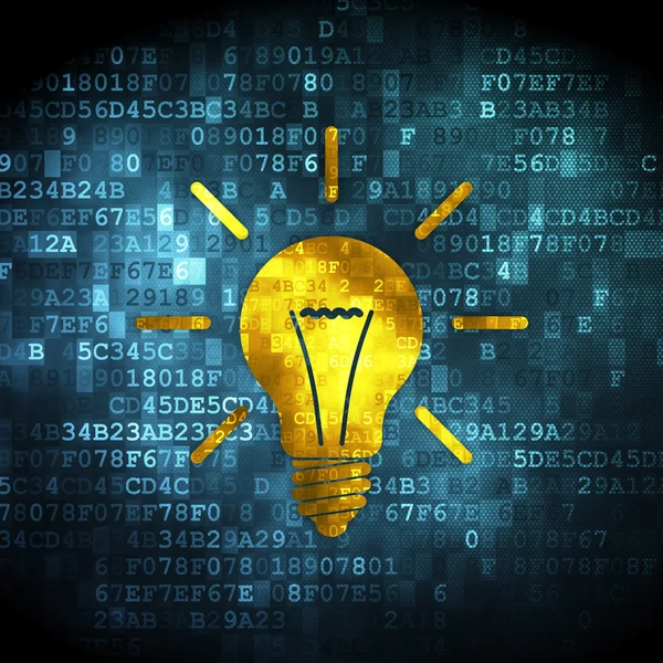 Business concept: Light Bulb on digital background — Stock Photo, Image