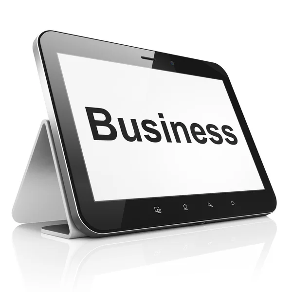 Finanzierungskonzept: Geschäft am Tablet-PC — Stockfoto