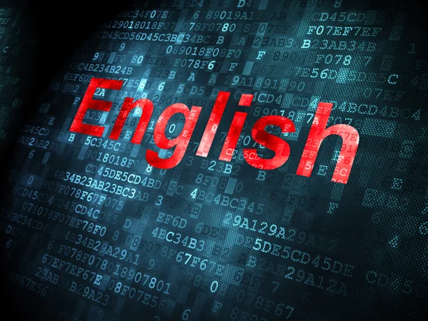 Concetto di istruzione: inglese su sfondo digitale — Foto Stock