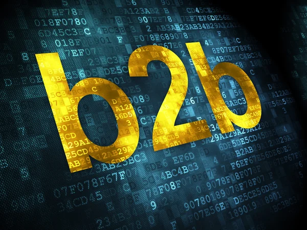 Koncepcja Biznesowa: b2b na tle cyfrowy — Zdjęcie stockowe