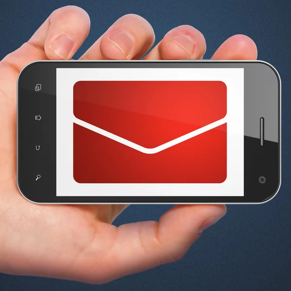 Concepto de Finanzas: Email en smartphone — Foto de Stock