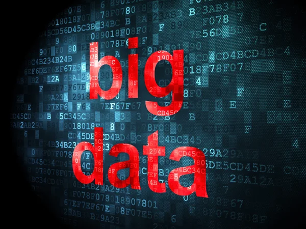 Concepto de datos: Big Data sobre fondo digital —  Fotos de Stock