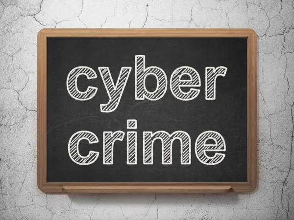 Safety concept: Cyber Crime on chalkboard background — Stock Photo, Image