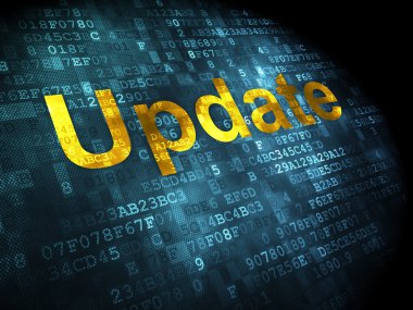SEO web geliştirme kavramı: dijital arka plan üzerinde güncelleme