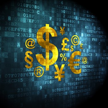 haber Konsept: dijital arka plan ekonomi sembolü