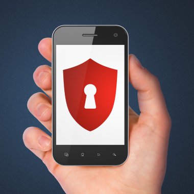 Koruma kavramı: kalkan ile Keyhole smartphone cep telefonu ile