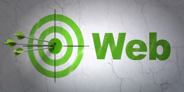 Web geliştirme kavramı: hedef ve web üzerinde duvar arka plan