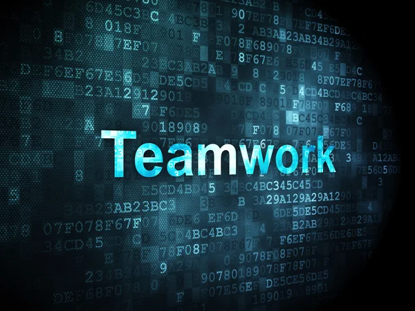 Finance concept: Teamwork on digital background — Stock Photo, Image