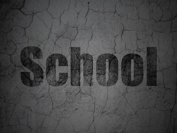 Koncepcja edukacji: szkoła na ścianie tło grunge — Zdjęcie stockowe